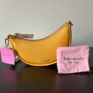 kate spade small smile crossbody in yellow